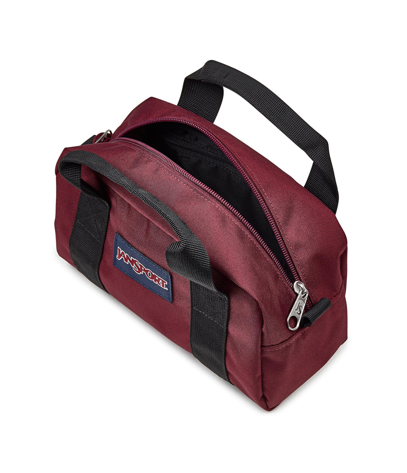 JanSport Weekender Mini Duffel - Travel or Gym Bag Cherry Lacquer