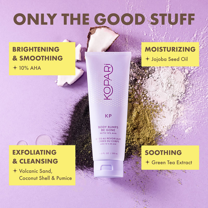 [Australia] - Kopari KP Body Bumps Be Gone Exfoliating Body Scrub with 10% AHA, to Smooth Skin, Reduce Bumps, Decongest Pores, Clarifying, Gently Exfoliate & Wash | 2 oz 2 Fl Oz (Pack of 1) 