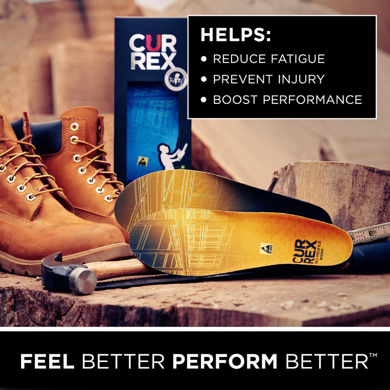[Australia] - CURREX WorkPro insole for work shoes - upgrade for your safety shoes, EU 42-44, Med Profile 