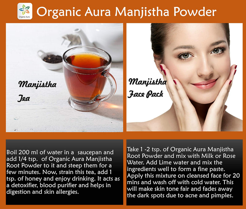 [Australia] - Premium Pure Manjistha Powder 16Oz -1Lb. USDA Certified. 100% All Natural, Fresh and Pure. No GMO. Gluten Free. 