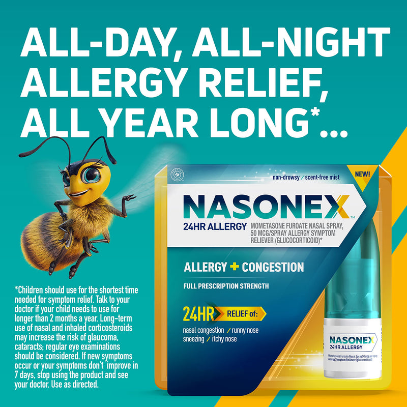 [Australia] - Nasonex 24Hr Allergy Nasal Spray - 60 Spray 60 Spray - Adult 