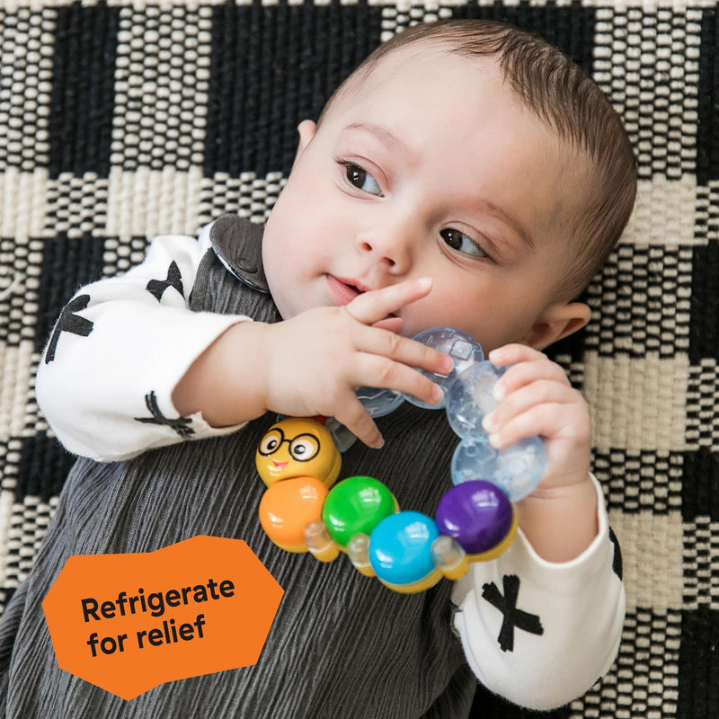 [Australia] - Baby Einstein Teether-pillar Rattle and Chill Teething Toy, Ages 3 months + Cal Teething Ring 