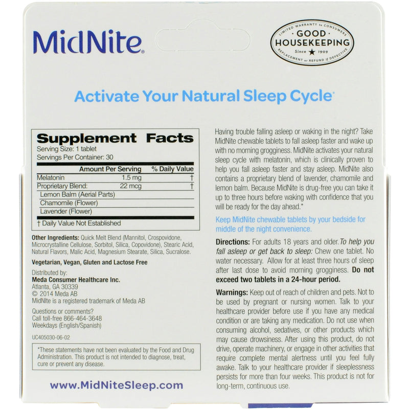 [Australia] - MidNite Natural Sleep Supplement, 30-Count Box (Pack of 2) 