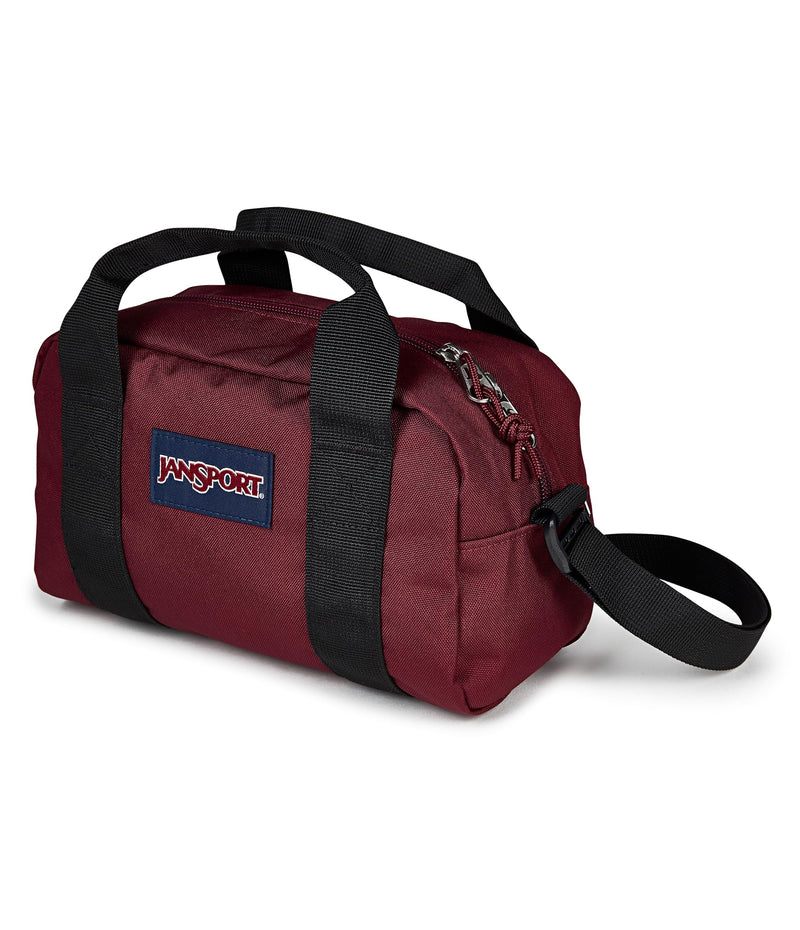 JanSport Weekender Mini Duffel - Travel or Gym Bag Cherry Lacquer