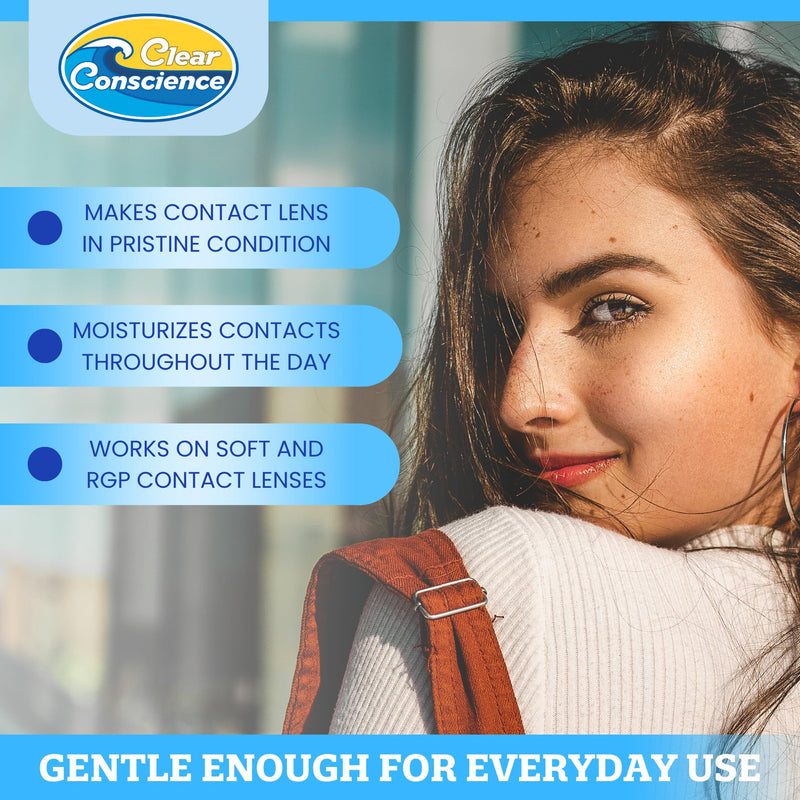 [Australia] - Cruelty-Free Contact Lens Solution 12oz - Multi Purpose Contact Solution & Contact Lens Cleaner - Eye Contact Solution, Sterile Isotonic Contact Lenses Solution by Clear Conscience 12 Fl Oz 1 