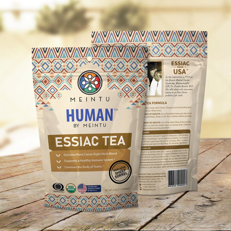 [Australia] - HUMAN™ by MEINTU Genuine Essiac Tea Organic 8 Herb Powder Formula Sheep Sorrel with 20% Root - 4 oz Stand-Up Airtight Zipper Pouch 