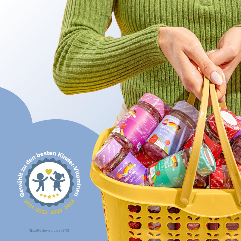 [Australia] - Novomins probiotics for children - intestinal bacteria - bacterial strains Lactobacillus with calcium & vitamin D - gluten-free gummy bears for intestinal flora development - 30 gummies as an alternative to probiotic capsules 