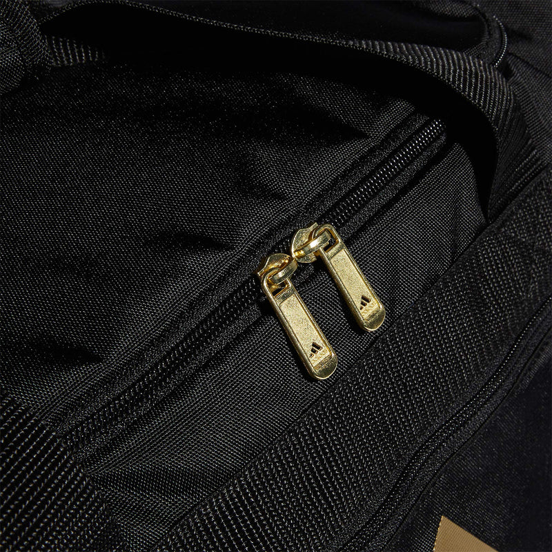 adidas Unisex Defender 4.0 Gym Duffel Bag for Men and Women Black/Gold Metallic Small (38l)