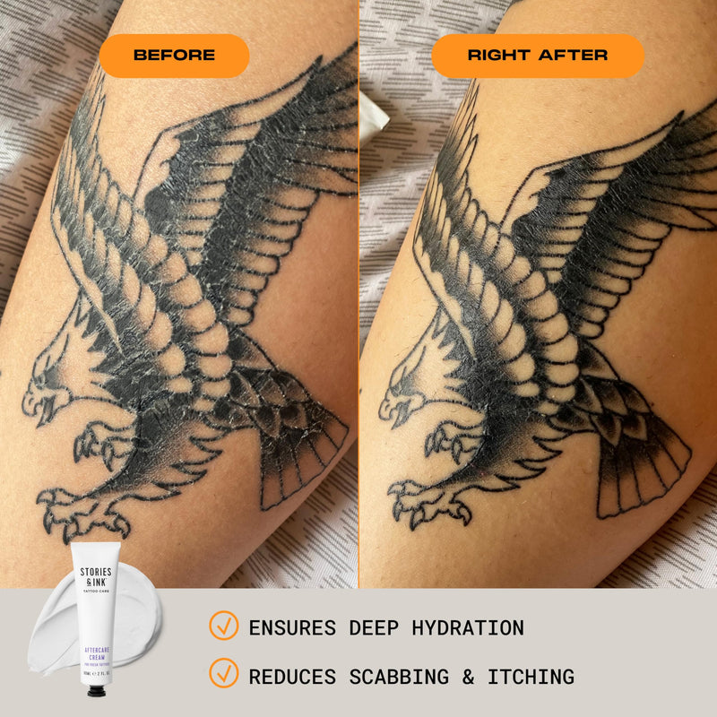 [Australia] - Stories & Ink Tattoo Care | AFTERCARE CREAM for fresh tattoos - Soothes Freshly Tattooed Skin, Visibly Calms Itchy or Irritated Skin, Fragrance-Free, Vegan & Cruelty-Free, 60 mL / 2 Fl Oz Cream (2 oz) 