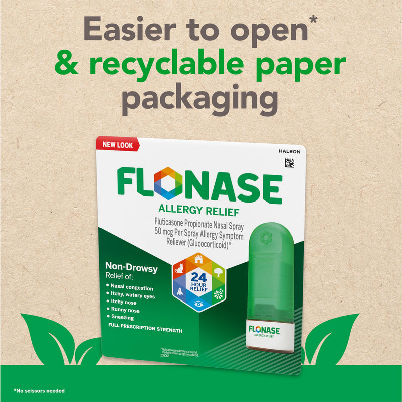 [Australia] - Flonase Allergy Relief Nasal Spray, 24 Hour Non Drowsy Allergy Medicine, Metered Nasal Spray - 72 Sprays - Fall and Seasonal Allergy Relief 