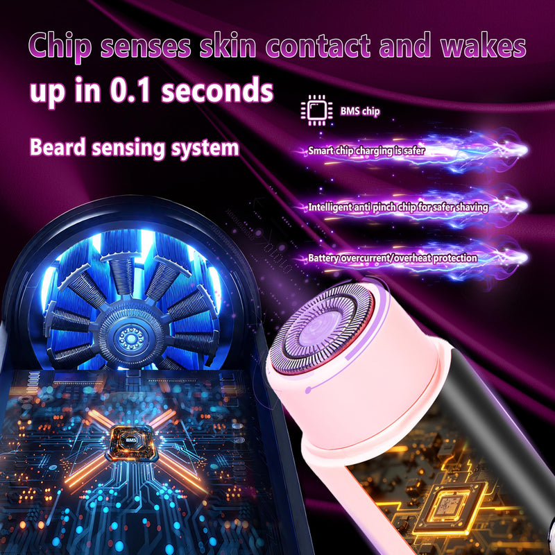 [Australia] - 4.0 Upgrade Bikini Trimmer for Women【SGS Certification Intelligent AI Chip】 Skin-Friendly mild and Smooth 2 in 1 Electric Bikini Trimmer IPX7 Waterproof USB Rechargeable，Suitable for Bikini Pink 