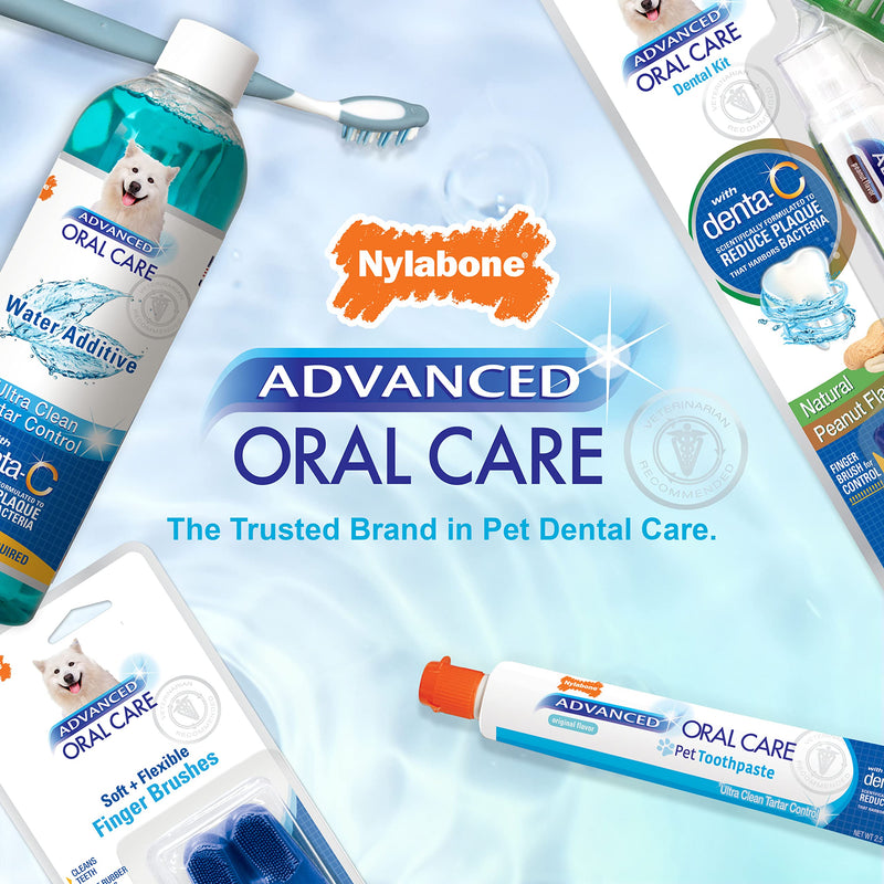 [Australia] - Nylabone Advanced Oral Care Dog Dental Kit Original Flavor 2.5 oz. 