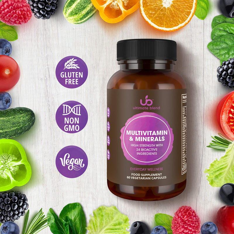 Ultimate Blend Multivitamin & Minerals | Once Daily Nutritional Support with 26 Bioactive Ingredients | Everyday Wellness Supplement | Vegan, Gluten Free | Boosts Energy & Immunity – 60 Vegan Caps…