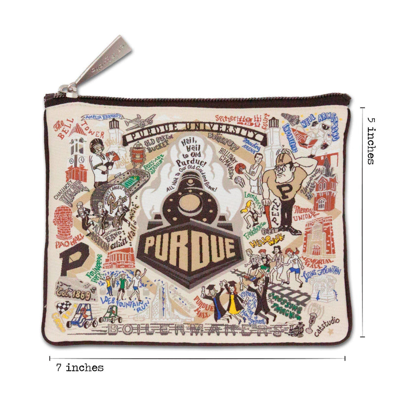 Purdue University Collegiate Zipper Pouch Purse, Makeup Bag | Zipper Bag - Holds Phone, Makeup, Wallet, Glasses, & Travel Essentials - Alumni, Acceptance & Graduation Gift Purdue University