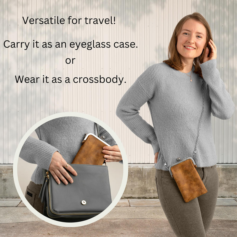 3-pack TSA Quart Size Bag Approved for Carry On Travel with Brown Small Crossbody Bag for Women and Paper Soap Sheets 1 Case with 50 Sheets To Go