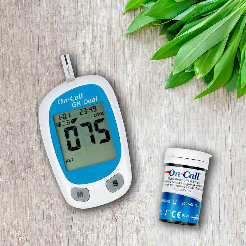 [Australia] - Swiss Point Of Care GK Dual Ketone Pack - 1x GK Dual measuring device (mmol/l) & 1x ketone test strips (25 pieces) in a set for ketone measurement Glucose test strips, lancets etc. NOT included in the set 
