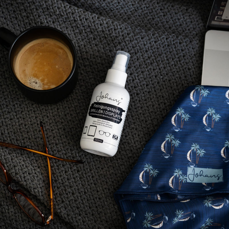 [Australia] - Johans® cleaning spray for glasses displays 150ml | alcohol-free & natural | Smartphone, tablet, glasses | Glasses cleaner display cleaner 