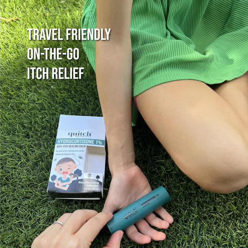 [Australia] - quitch Hydrocortisone Healing Balm, Eczema Cream for Kids Stick, Psoriasis Relief Treatment, Anti Itch Maximum Strength, Healing Ointment, Rash, Dry Skin Treatment for Skin, Avocado Oil Squalane 