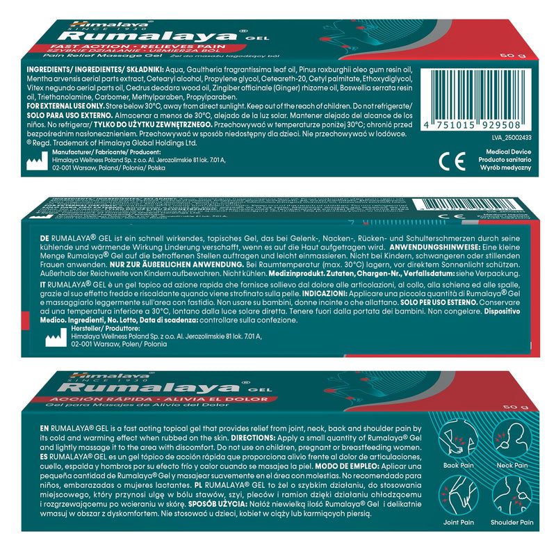 [Australia] - Himalaya Rumalaya Soothing Gel, Fast Acting Massage Gel for Renewed Vitality 50g 