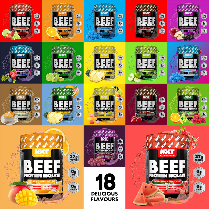NXT Beef Protein Isolate 540g - High Protein Powder in Natural Amino Acids - Paleo, Keto Friendly - Dairy and Gluten Free | 540g (Cola)