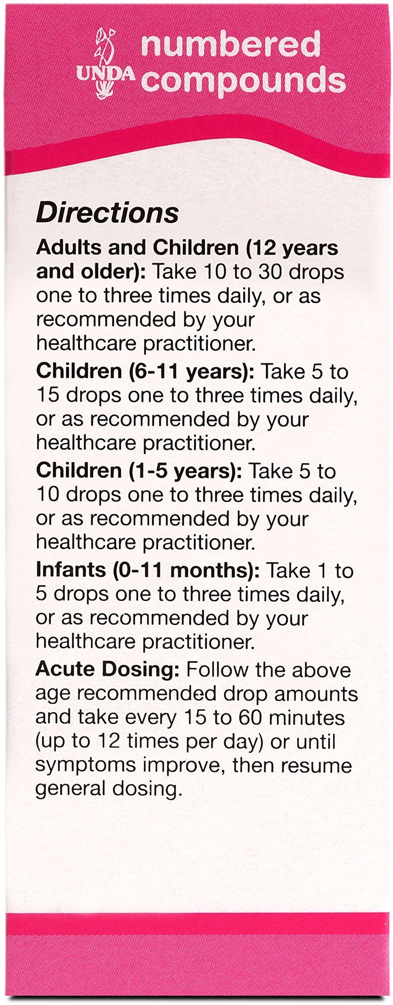 UNDA 35 Numbered Compounds | Homeopathic Preparation | 0.7 fl. oz.