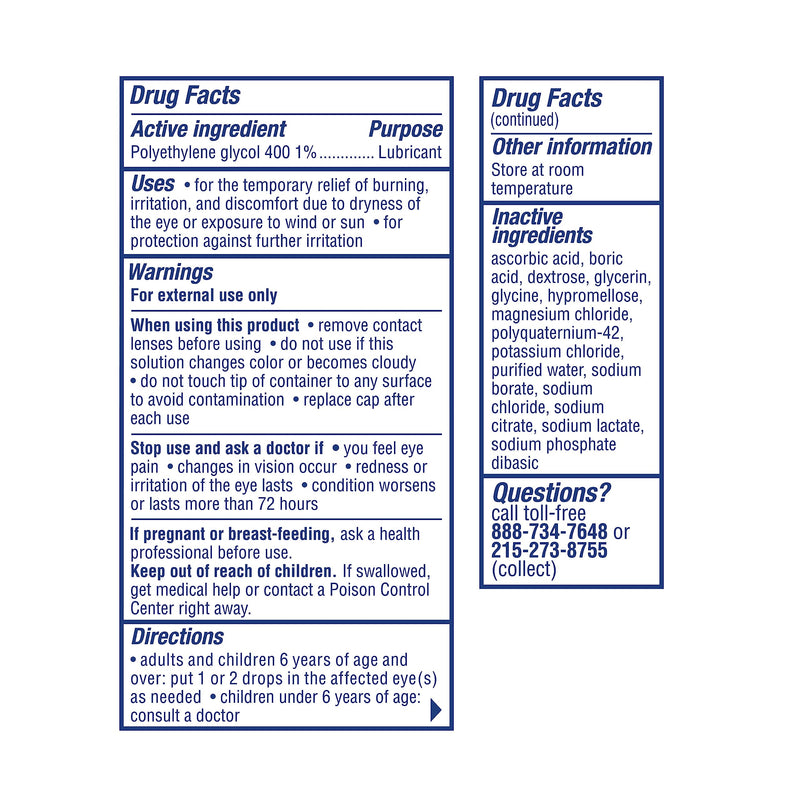 Visine Tired Eye Dry Eye Relief Eye Drops, Moisturizing & Soothing Drops for Irritated Eyes Due to Screen & Computer Use, 0.5 fl. oz Tired Eye from Computer Screen