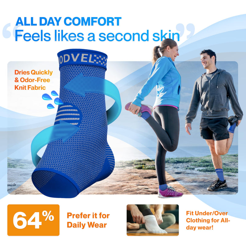 Modvel Foot & Ankle Brace Socks for Sprained Ankle Compression Sleeve - Foot Support for Women & Men - Tendonitis & Arthritis Ankle Brace Sports Running, Torn Ligaments & Women Stabilizing Ankle Wrap
