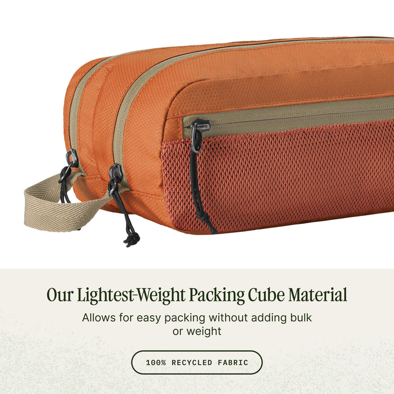 Eagle Creek Pack-It Reveal Quick Trip, One Size, Mandarin | Compact Travel Toiletry Bag for Optimizing Luggage Space, Water-Resistant, Recycled Materials