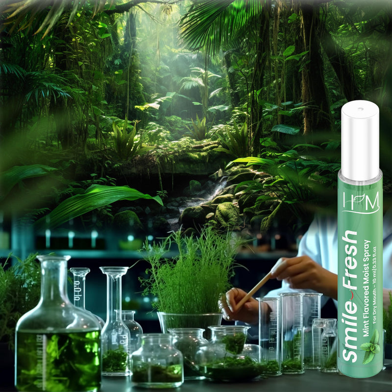 [Australia] - HM - Dry Mouth Flavoured Spray Xylitol - Alcohol Free | Instantly Hydrate & Moisturize | pH Balanced | Promotes Saliva Production & Soothes, Bad Breath | Pack of 4 x 0.33 oz [1.35 Oz] 
