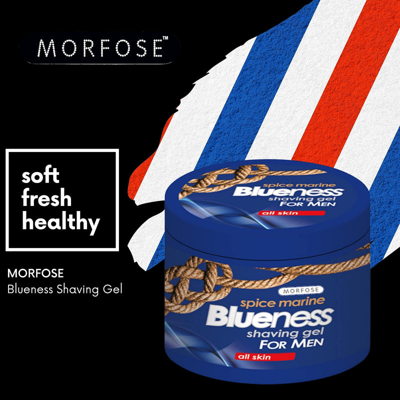 [Australia] - Morfose Blueness Spice Marine Shaving Gel 500ml - Transparent shaving gel - All skin types - Traditional shaving 