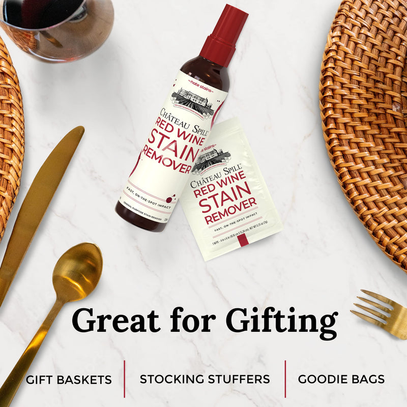 [Australia] - Chateau Spill Red Wine Stain Remover for Clothes - 4oz Stain Remover Spray for Stains on Tablecloth, Carpet, Upholstery and Laundry from the makers of Miss Mouth's Messy Eater Stain Treater 4 Fl Oz (Pack of 1) 