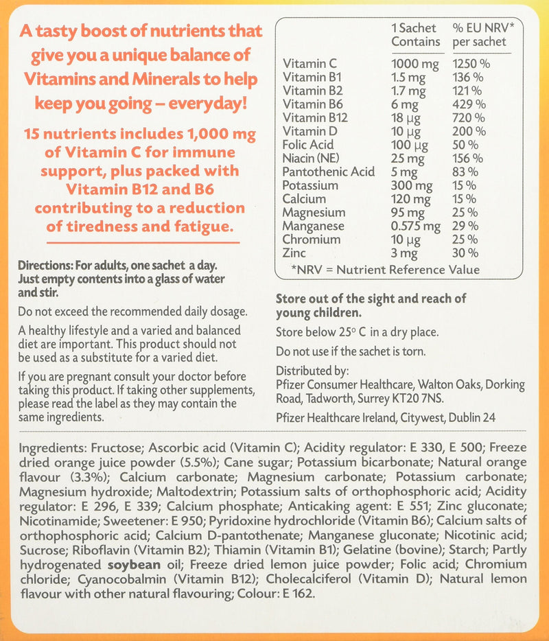 Emergen-C Multiminerals For Adults, With Vitamin C, Super Orange 24pk