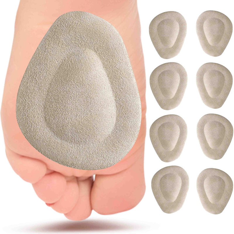 [Australia] - Metatarsal Pads for Women Men 8 Pack Fleece Surface Gel Foot Pads Bunion Cushion for Pain Relief Gel Metatarsal Pad Insoles Foot Pads for Bunion Callus Cushion Yellow 