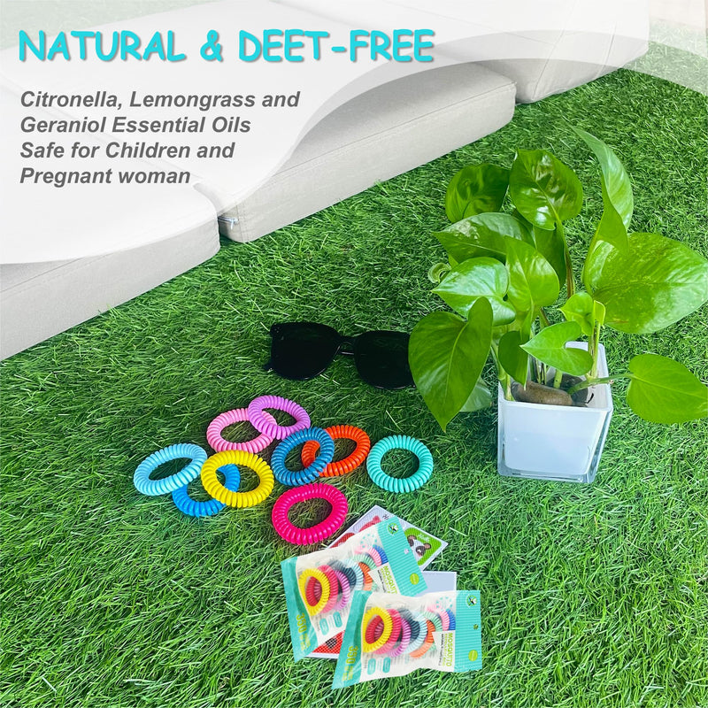 [Australia] - 18 Pack Mosquito Repellent Bracelets with 60 Pack Mosquito Patches, DEET-Free Insect & Bug Repellent Wrist Bands for Kids & Adults Outdoor Camping Fishing Traveling 