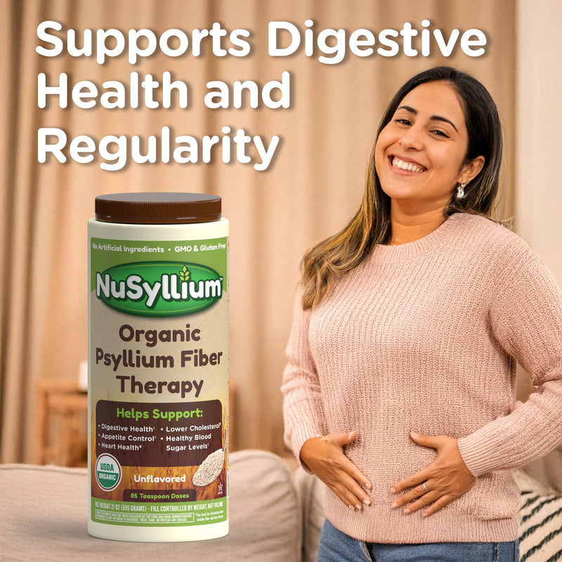[Australia] - NuSyllium Psyllium Husk Powder USDA Organic, 21 Oz, Dietary Fiber Supplement with Brown Sugar, Helps Promote Digestive Health* Unflavored, 85 Servings 1.31 Pound (Pack of 1) 