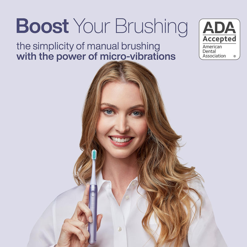 [Australia] - Aquasonic Icon ADA-Accepted Rechargeable Toothbrush | Magnetic Holder & Slim Travel Case | 2 Brushing Modes & Smart Timers | Gentle Micro-Vibrations (Lilac) Lilac 1 Count (Pack of 1) 