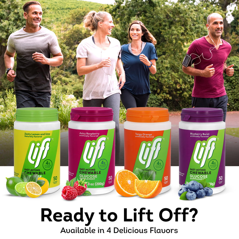 [Australia] - Lift Glucose | Fast-Acting Glucose Chewable Energy Tablets | Lemon & Lime | 50 ct Jar (Pack of 1) 50 Count (Pack of 1) 