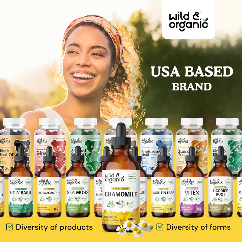 [Australia] - Chamomile Flower Supplement - Organic Chamomile Liquid Extract - Vegan, Alcohol Free Drops - 4 fl oz 4 Fl Oz (Pack of 1) 