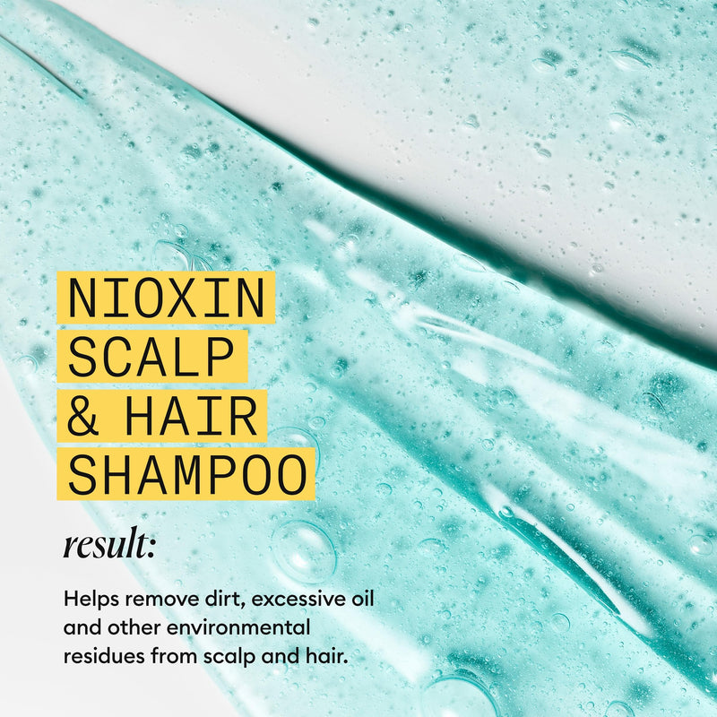 Nioxin System 1 Scalp + Hair Thickening Shampoo | For Natural Hair with Light Thinning | Strengthen Against Breakage with Niacinamide & Biotin 33.8 Fl Oz (Pack of 1)