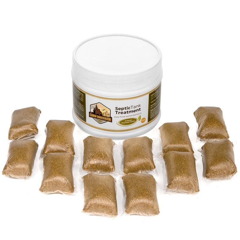[Australia] - Septic Tank Treatment - 1 Year Supply of Septic Safe Dissolvable Easy Flush Live Bacteria Packets (12 Count) - Best Way to Prevent Expensive Sewage Backups - Made in USA 