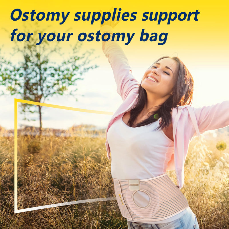 [Australia] - URIEL Abdominal Ostomy Belt Ostomy Supplies Stealth Support Belt Bag for Men Women, Comfortable for Post Operative Care After Surgery Size 2 (31.5'-35.5') Size 2 (31.5'-35.5') Nude 
