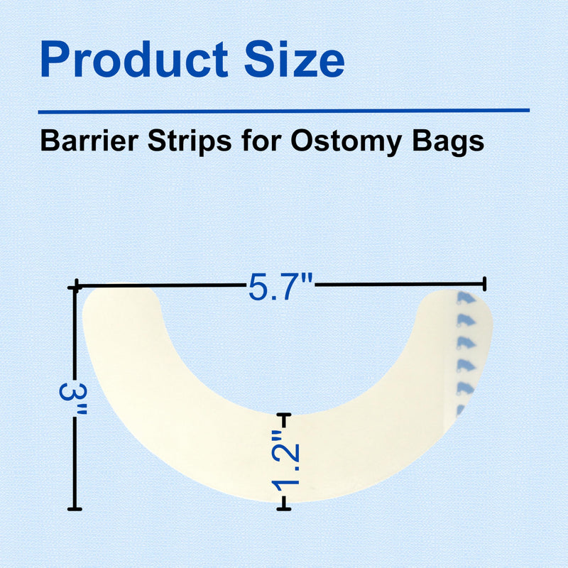 [Australia] - 40pcs Elastic Ostomy Barrier Strips, Medical Grade Hydrocolloid, Waterproof Leak Protection for Colostomy, Ileostomy Bags, Skin-Friendly Adhesive Tape (0.4mm Thick) 