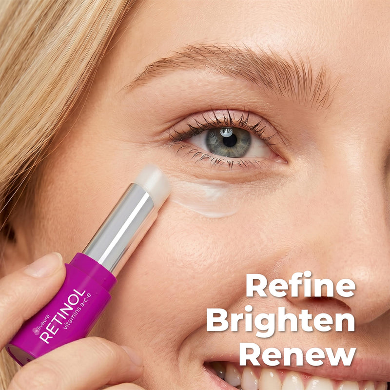 LIVAURA Retinol Eye Stick for Women - Anti-Aging Under Eye Treatment Balm | On-the-go eye stick that hydrates, brightens and smooths fine lines around the eyes - vitamin A, C and E anti-aging balm