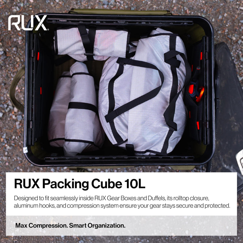 Packing Cube 10L White | Travel Packing Cube for Backpack Organization | Compression Organizer Cube for Gear Storage | Durable Organizer for Travel and Outdoor Adventure