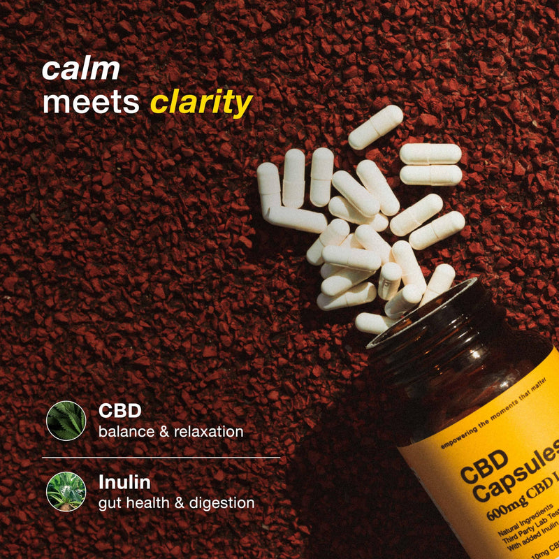 fourfive CBD Capsules 600mg (High Strength) Unflavoured, Muscle & Sleep Aid, Natural & Vegan Friendly - 60 Capsules 60 count (Pack of 1)