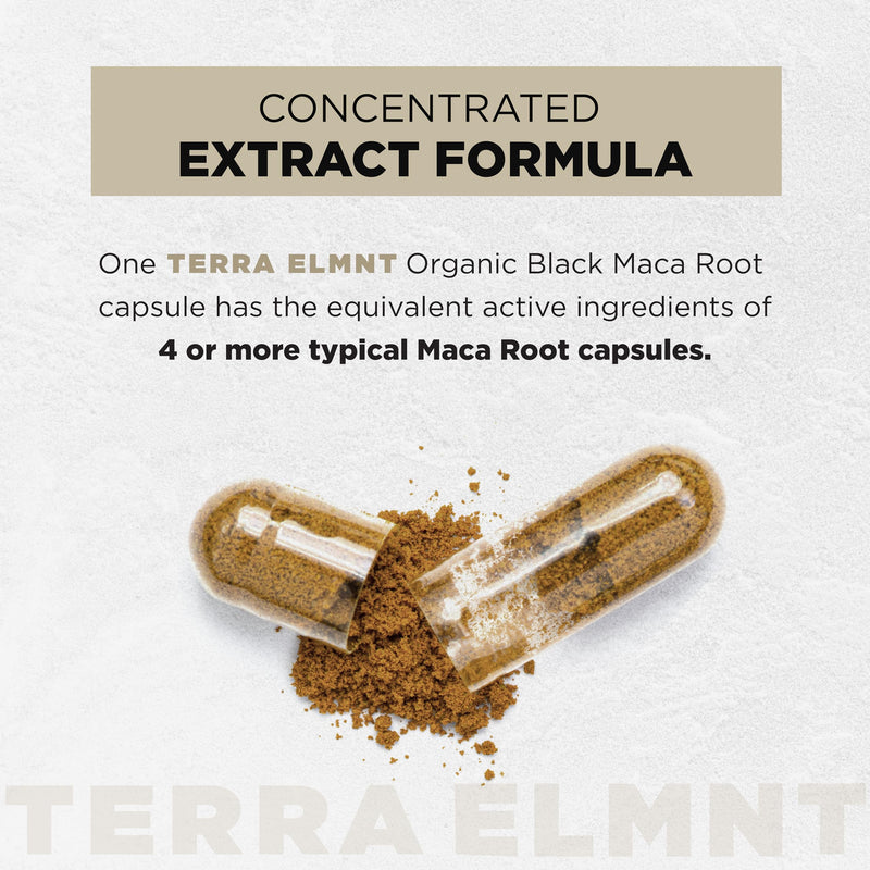 40x Strength Organic Black Maca Root w. Ashwagandha - #1 Highest Potency Maca Root Capsules for Men 40:1 Black Maca Root Powder Extract - 100% Pure Gelatanized Maca Peruana + Ashwagandha for Men Women