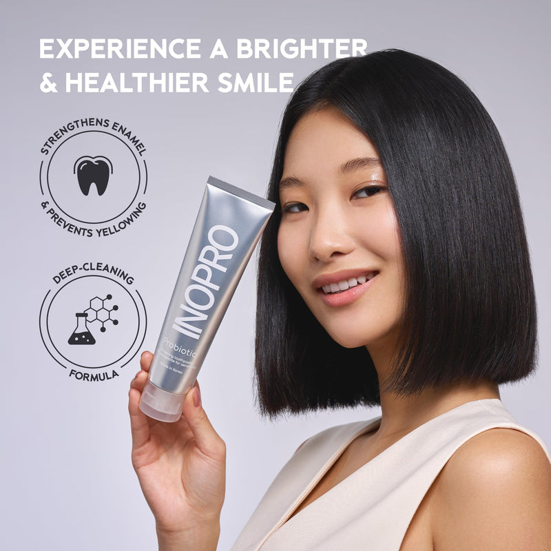 [Australia] - InoPro Natural Whitening Hydroxyapatite Toothpaste with Probiotic for Sensitive Teeth, Fluoride Free Enamel Repair Remineralizing Toothpaste, SLS Free, Baking Soda, Coconut Oil, 5oz 