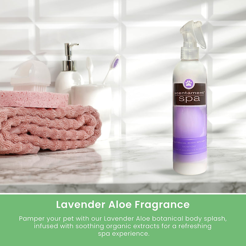 Best Shot Scentament Spa Botanical Body Splash, Body Spray for Pets, Cat and Dog Cologne Spray, Lavender Aloe, 8 Oz. - PawsPlanet Australia