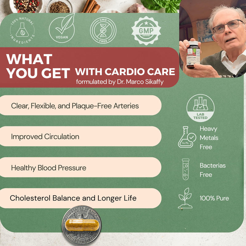 [Australia] - Artery Plaque Removal & Circulation Support ‚Äì 4-Element Heart Health Supplement for Healthy Cholesterol ‚Äì 1 Month Supply ‚Äì by Sana Herbal & Dr. Marco Sikaffy 130 Count (Pack of 1) 