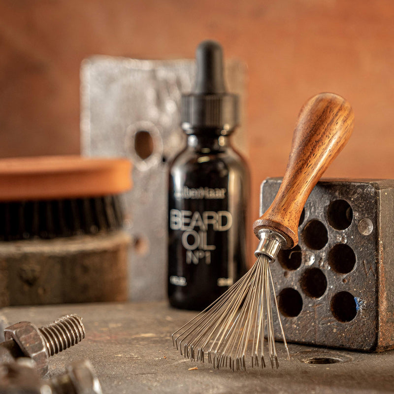 [Australia] - ZilberHaar Brush Cleaner - Beard and Hair Brush Cleaner Tool - Hand-Made Natural Hairbrush Cleaner Tool - 4.3 Inches Long and 1.9 Inches Wide at Rake End 